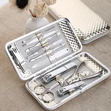 12 PCS/set Gold Nail Art Manicure Set Nails Clipper Kit Pedicure Scissors Tweezer Knife Manicure Sets Tools For Nail Manicure