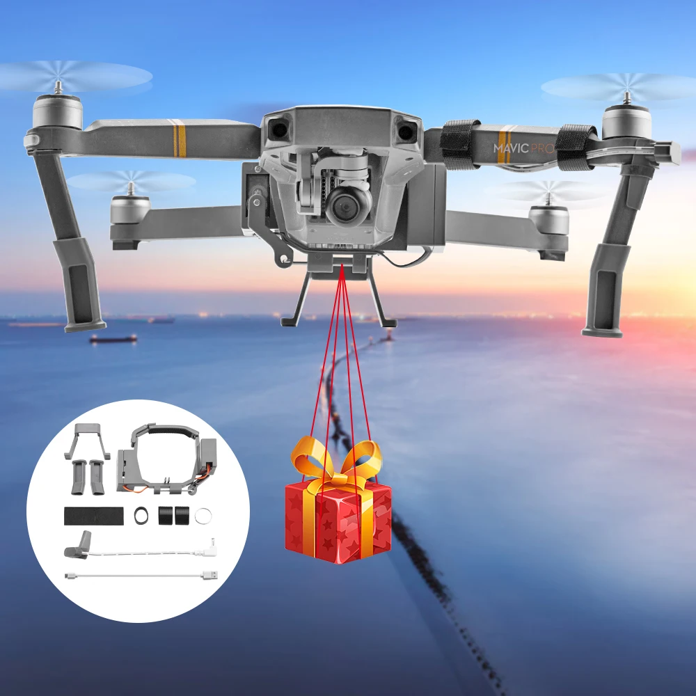 Good Offer for  Air Drop System for DJI Mavic Pro Drone Fishing for Mavic 2 pro zoon Ring Gift Deliver Life Rescue 