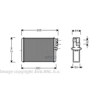 

Radiator heater Volvo S60 S80 V70 XC70 XC90 Ava art. voa6110