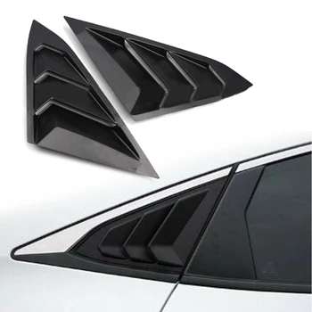 

1 Pair/2pcs Matte Black ABS Plastic Car Rear Side Quarter Window Louver Cover Fits For Honda Civic Sedan/4-Door 2016-2020