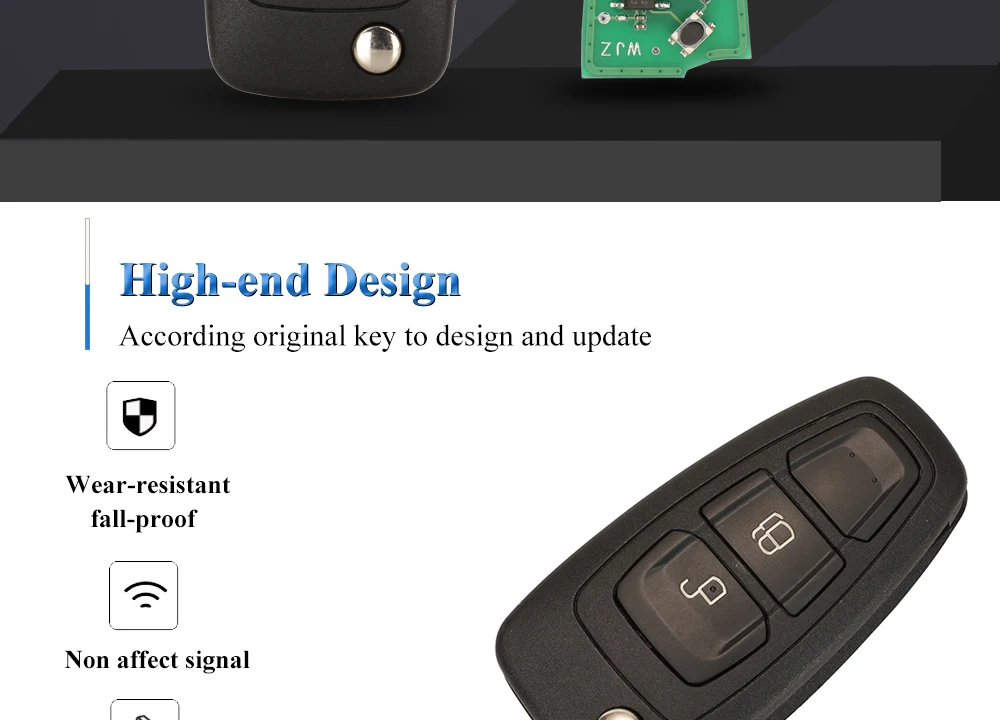 Keyforkess 2BT 434Mhz 4D63 chiave a distanza per auto Flip per Ford Ranger c-max Focus Grand c-max Mondeo 5WK50165 5WK50166 5WK50168 5WK50169 5WK50169 - H1e2d7231e54045629dbc3635c94928edQ