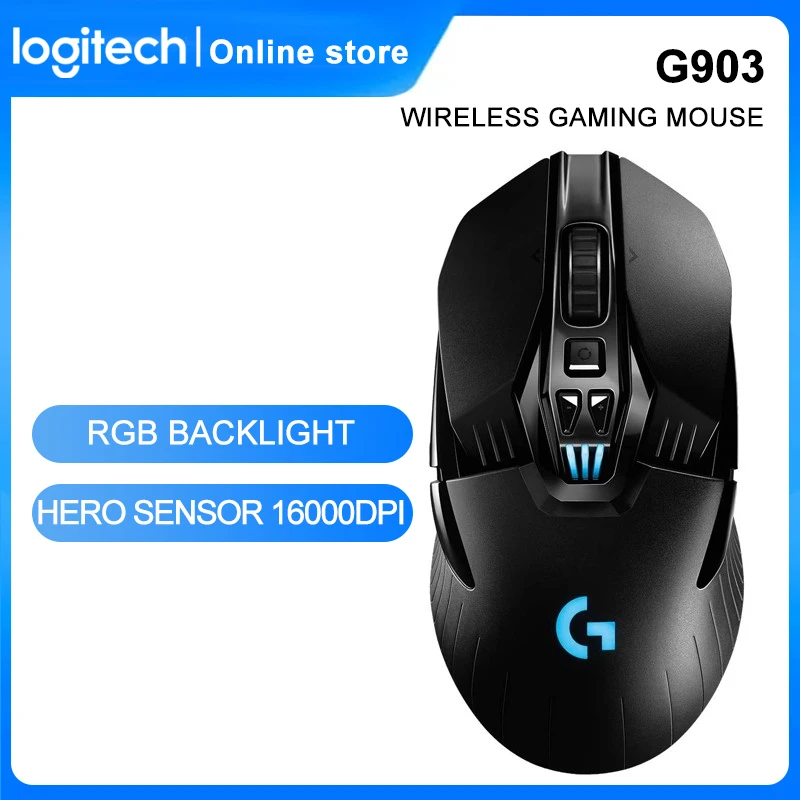 Politibetjent indhente Ved Logitech G903 Lightspeed Wireless Gaming Mouse Hero Sensor 16000dpi Rgb  Backlight 11 Buttons Gamer For Fortnite Lol Dota - Mouse - AliExpress