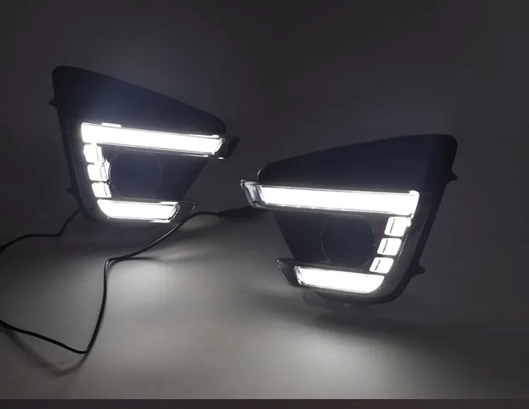 Дневные ходовые огни светодиодный DRL противотуманная лампа фары желтый указатель поворота лампа для Mazda CX-52012 2013