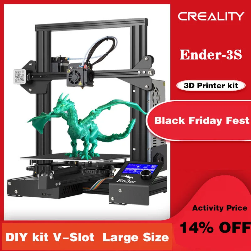 

CREALITY 3D Printer Ender 3S Large-Size High-Precision Entry Diy Home Desktop 3-d Printing Kit