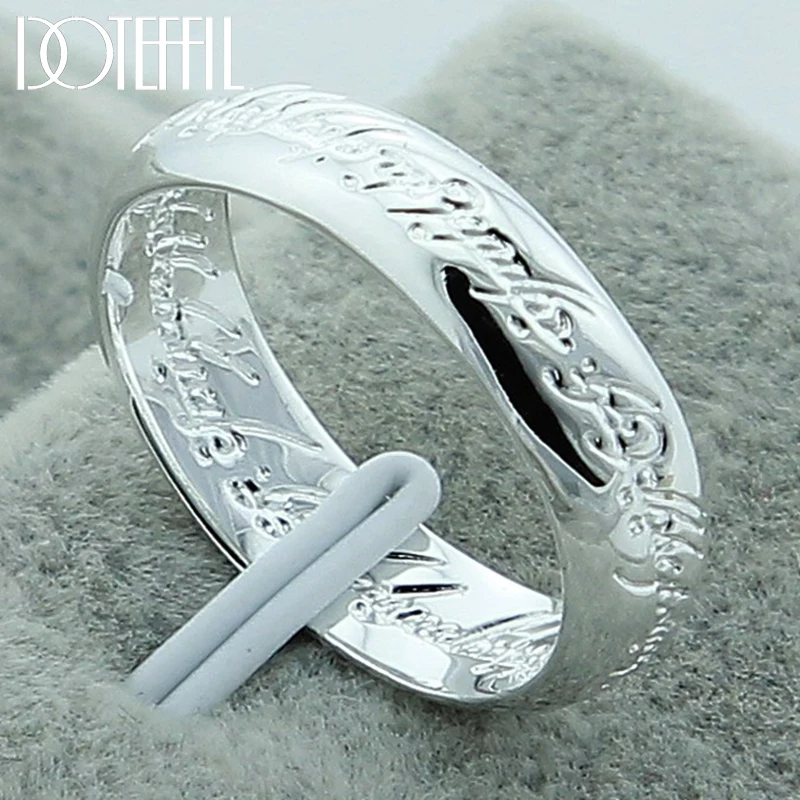 DOTEFFIL 925 Sterling Silver Mageweave Sochařský prsten pro svatební zásnubní šperky