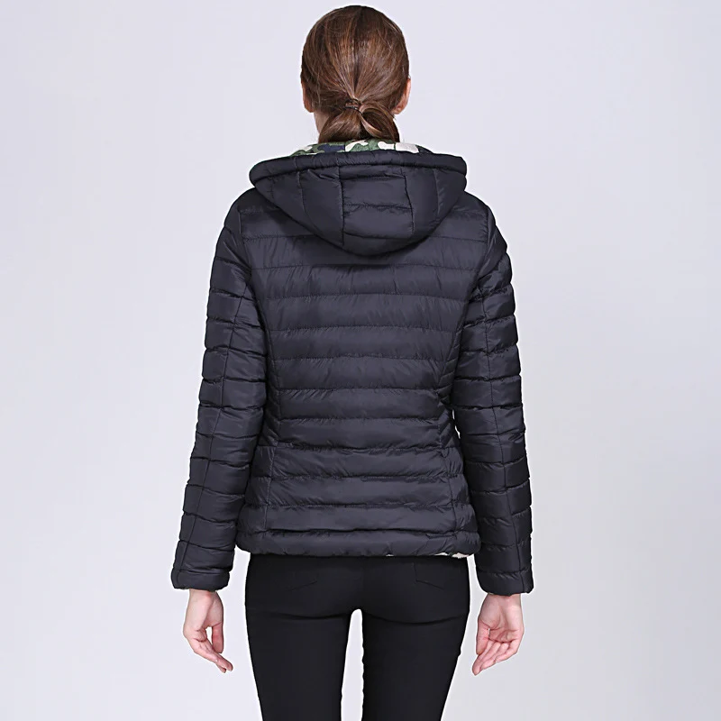 Fashionable Hooded Jacket Women Winter Short Style Cotton Padded Jacket Coat High Quality Thick Warm Females Jacket