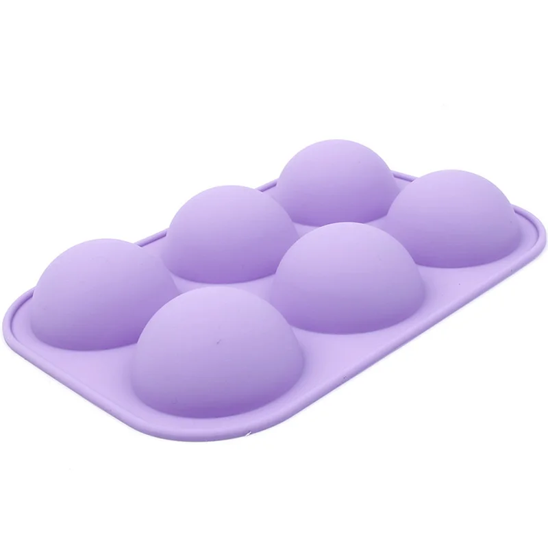 

Half Sphere Silicone Molds Bakeware Cake Decorating Tools 6-hole Chocolate Fondant Mould Random Color Ball Shape Biscuit Tool