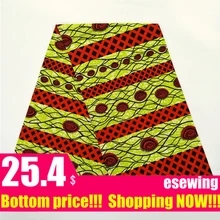 Новая африканская настоящая восковая Ткань 6 ярдов Хлопок Анкара Нигерия Гана Голландский Настоящий Воск для лоскутного шитья африканские платья 12104
