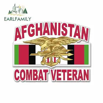 

EARLFAMILY 13cm X 12.6cm For Afghanistan Combat Veteran Car Stickers Decals Anime Occlusion Scratch Creative SUV Decoration