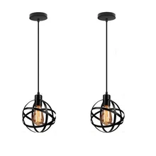 Lampe suspendue en forme de boule au design rétro Vintage, luminaire décoratif d'intérieur, idéal pour un Loft industriel, une chambre à coucher, une cuisine, un Bar, un Restaurant ou un salon