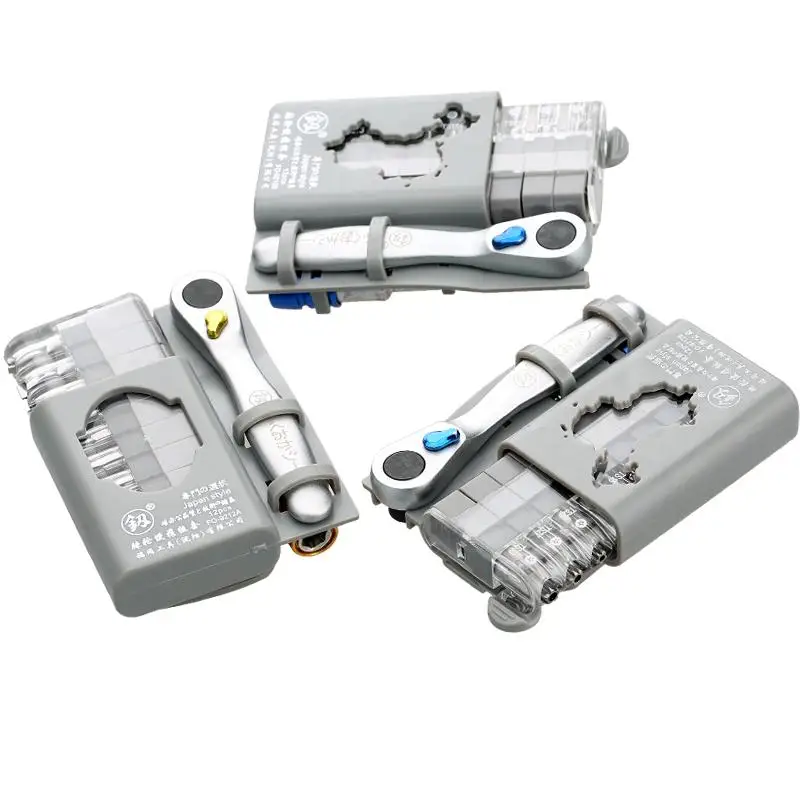 Мини-набор портативных гаечных ключей с храповым механизмом быстроразъемным