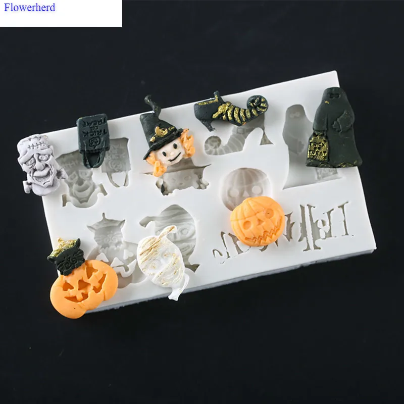 Хэллоуин Тыква Ведьма форма силиконовые формы DIY крем шоколад печенье формы украшения торта инструменты вечерние принадлежности