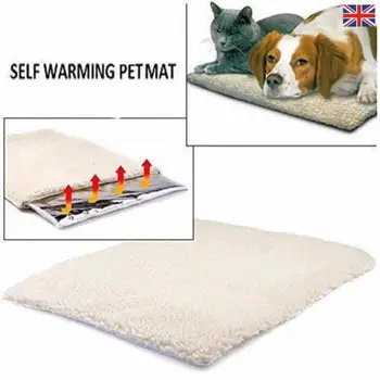 

Dog Self Heating Pad Pet Warming Cushion Bed for Medium Large Dogs and Cats Reflects Pets Own Thermal with Zipper Washable