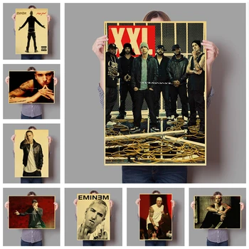 

Vintage Rap Singer Eminem Painting Bar cafe HD quality Home Decor Art Decor living wall art posters canvas painting M539
