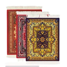 Persische Mini Woven Teppich Matte Mousepad Retro Stil Teppich Muster Tasse laptop PC Maus Pad mit Fring Hause Büro Tisch decor Craft