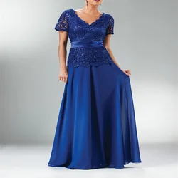 Mother Of The Bride Dresses Plus Size Lace Guest Wedding Dress Royal Blue Mother Of The Wedding Dress vestido de madrinha