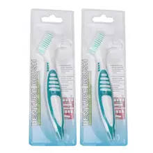 2 шт. Многослойные щетинки для чистки ложных зубов зубные протезы зубные щетки Инструменты для чистки зубов Уход за полостью рта ИНСТРУМЕНТ для чистки зубных протезов