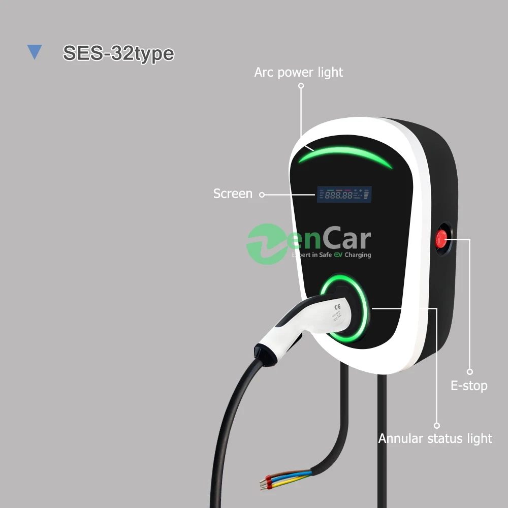 32A EV charging station 7.2kw type 1 connector for