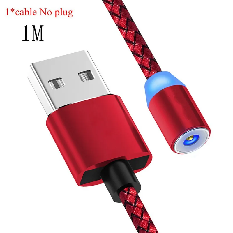 Магнитный кабель 1 м для samsung S10 huawei Y5 lite y6 prime y7 p smart y9 redmi note 7 8 pro quick xiaomi charger honor8 - Цвет: Only cable No plug