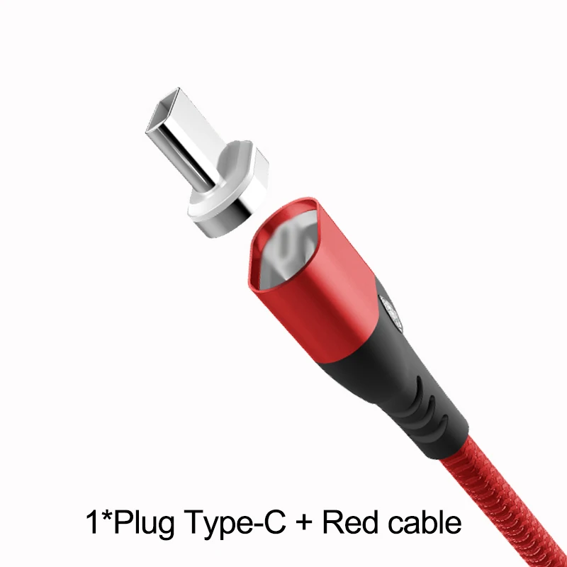 ESVNE Магнитный usb-кабель для зарядки iphone samsung магнитное зарядное устройство для Xiaomi type C кабель Micro Usb быстрая зарядка - Цвет: Red For Type C