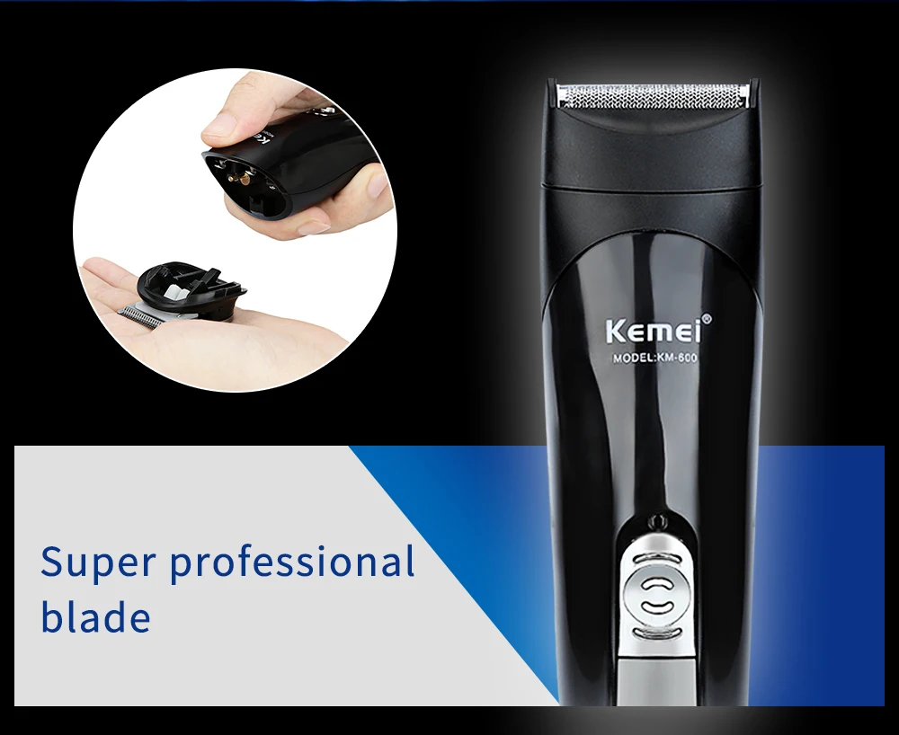 Kemei KM-600 профессиональный триммер для волос 6 в 1 машинка для стрижки волос Бритвенные наборы электрическая бритва триммер для бороды