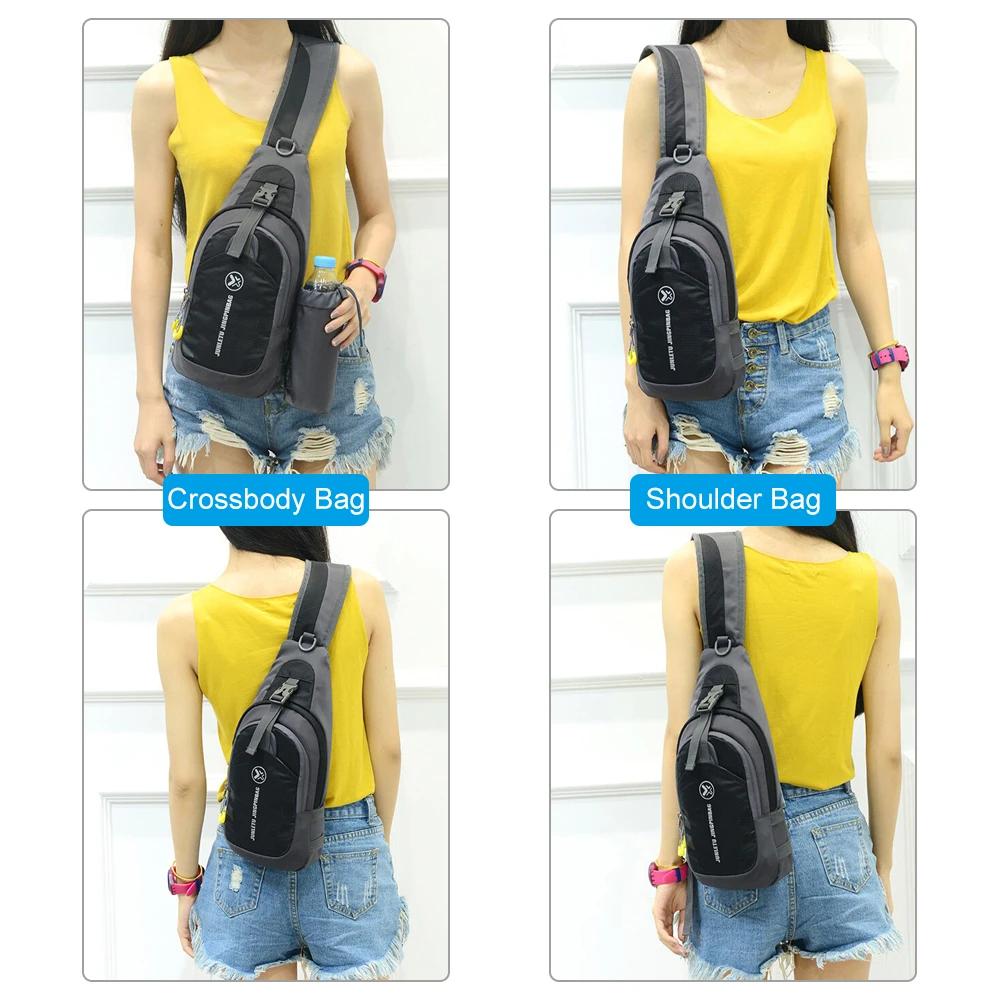 Outdoor Sports Sling Backpack Fitness Running Chest Crossbody Bag Shoulder Bag Men Women Travel Gym Daypack Running Bag