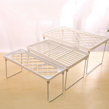 

1pcs Storage Rack Shelf Foldable Multi-function Holder Microwave Oven Heating Rack Stackable Tray Bracket for Kitchen Bathroom