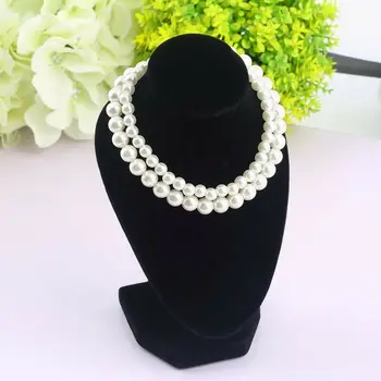 

Black Mannequin Bust Jewelry Necklace Pendant Neck Model Stand Holder Display Racks