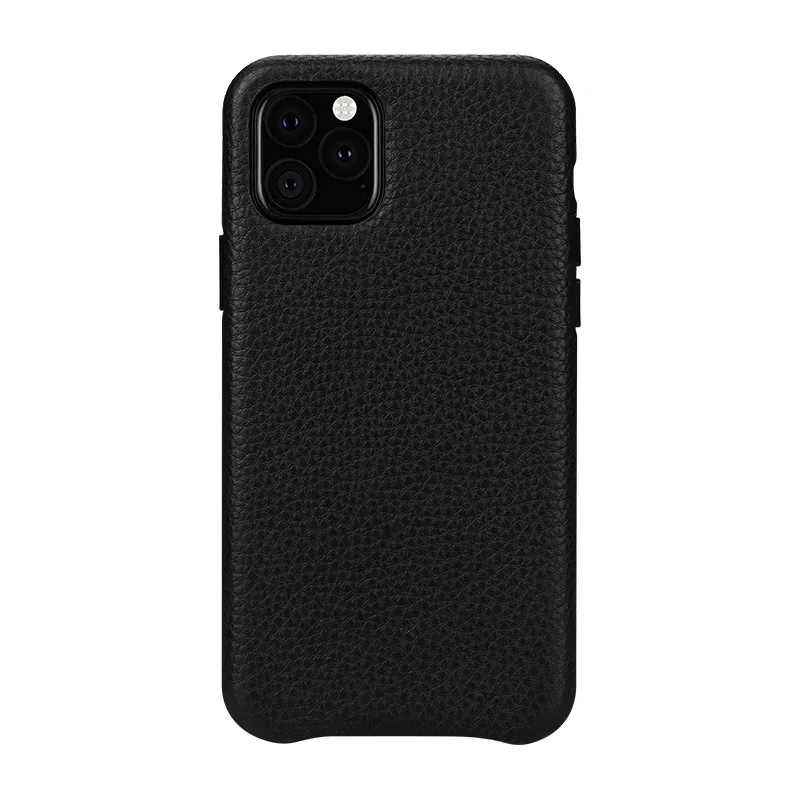 Новинка, 5 цветов, настоящая натуральная кожа, чехол для iPhone 7, 8 Plus, X, XR, XS, 11 Pro, Max, Litchi, Воловья кожа, задний Чехол для телефона, металлическая кнопка