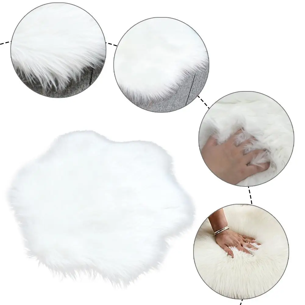 Мягкий Плюшевый коврик Противоскользящая форма цветка сливы ковер сплошной цвет напольный коврик для спальни дома для чайного столика, дивана украшение домашний текстиль