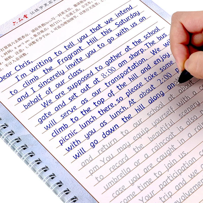 2 pcs Inglese Calligrafia Quaderno Per Bambini Per Adulti Esercizio  Italiano Corsivo Quaderno Scanalatura Inglese Scrittura A Mano Pratica  Libro - AliExpress