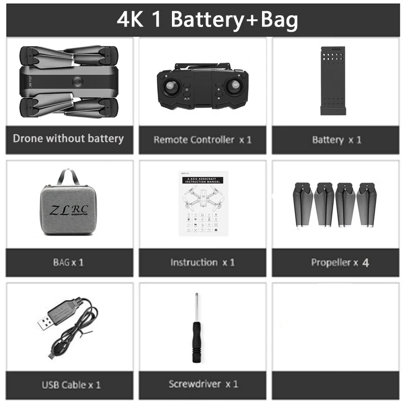 4K 1Battery Bag SG706 4K Дрон профессиональный зум управление камера Дрон 1080P Wi-Fi FPV широкоугольная двойная камера RC Квадрокоптер складной Дрон VS E38 - Цвет: 4K 1Battery Bag