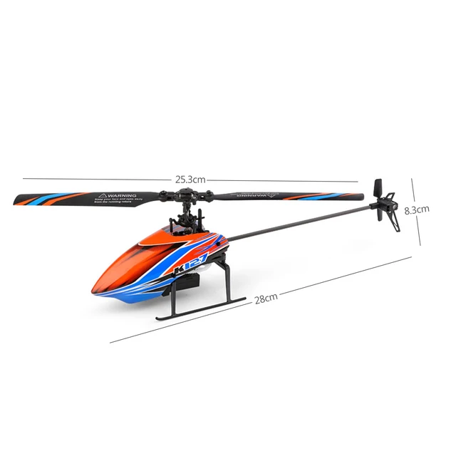 WLtoys XK K127 Self Stabilizing 6-Axis Gyroscope 4CH Flybarless Altitude Hold RC Helicopter Body Gift For Kids 3