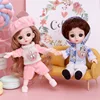 New 16 cm BJD Mini FASHION Toy DOLL With Clothes MINIATUR Kids Dolls Girls Baby Beautiful Dress Up 1/12 Birthday Gifts 3D Eyes 2