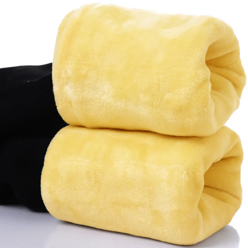 800g Large Size Women Fleece Leggings Winter Warm Thermal Black Skinny Thick Flannel High Waist Pants Female Casual Cashmere Trousers - Цвет: 800g