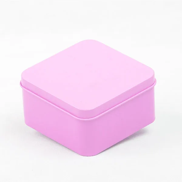 30 шт. квадратные жестяные коробки сахар шоколад подарок жестяные банки бальзам для губ Дизайн ногтей металлическая коробка для хранения свадебные коробки конфет DIY крем торт коробки - Цвет: Pink