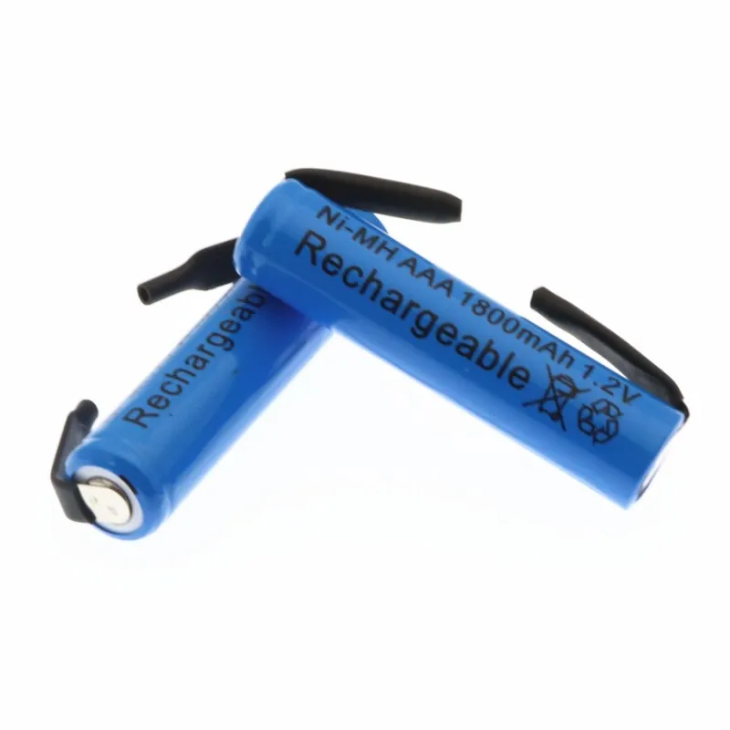 Новинка 1,2 V AAA перезаряжаемая батарея 1800mah AAA Ni-MH ячейка со сварочными штырьками плоский верх для игрушек беспроводной телефон+ никель сделай сам