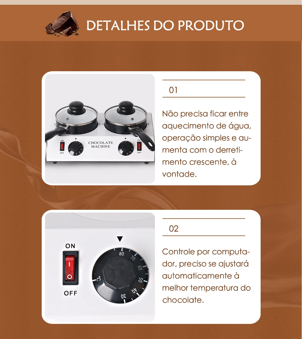 pote têmpera cilindro melter pan 220v