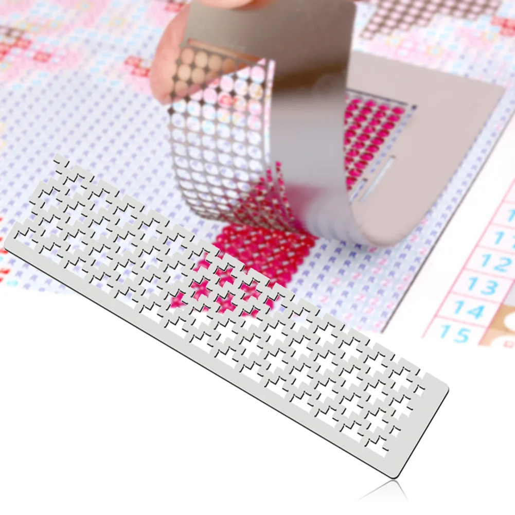 Diamond Painting Drill Cross Stitch Ruler DIY Diamond Painting Tools Stainless Steel Drawing Ruler Square Round Drill Tools diamond painting diamond painting accessories