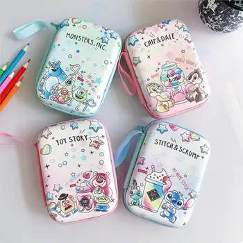 

9.5cm*13.3cm Cartoon Mouse Stitch Monsters Pattern Earphone Box Zipper Storage Bag Protective USB Cable Organizer Accessories