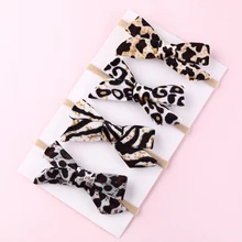 

1Pcs Velvet Leopard Baby Headbad Elatic Hair Bands For Girls Kids Headwear Customized Infant Hair Accessories For Children