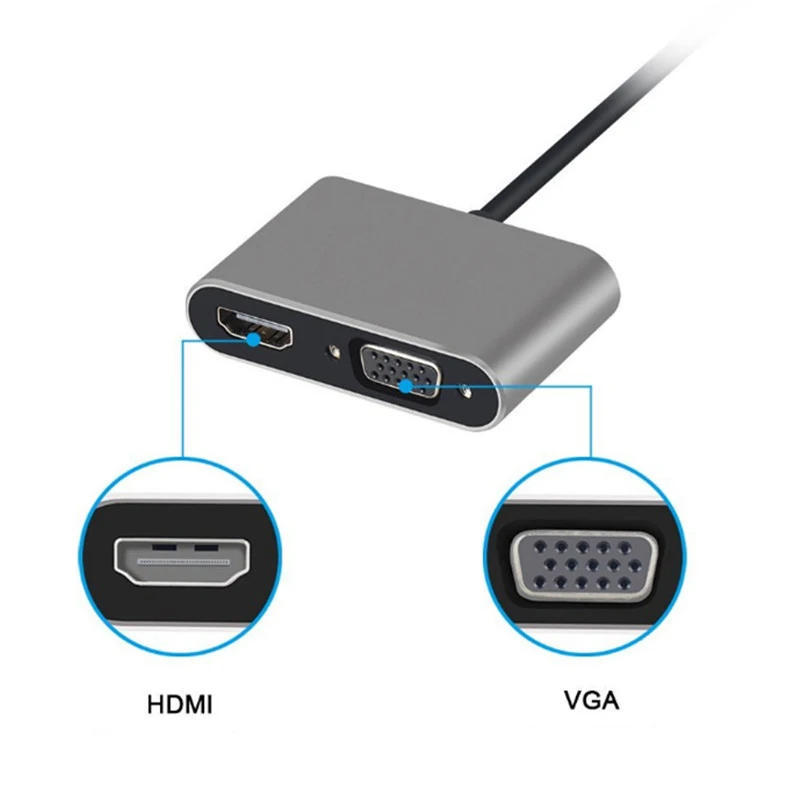  Usb3.1 A Hdmi Vga Doppia Uscita Usb Per Vga Hdmi 4K x 2K Hd 1080P Multi -Display 2-In-1 Usb Al Conv