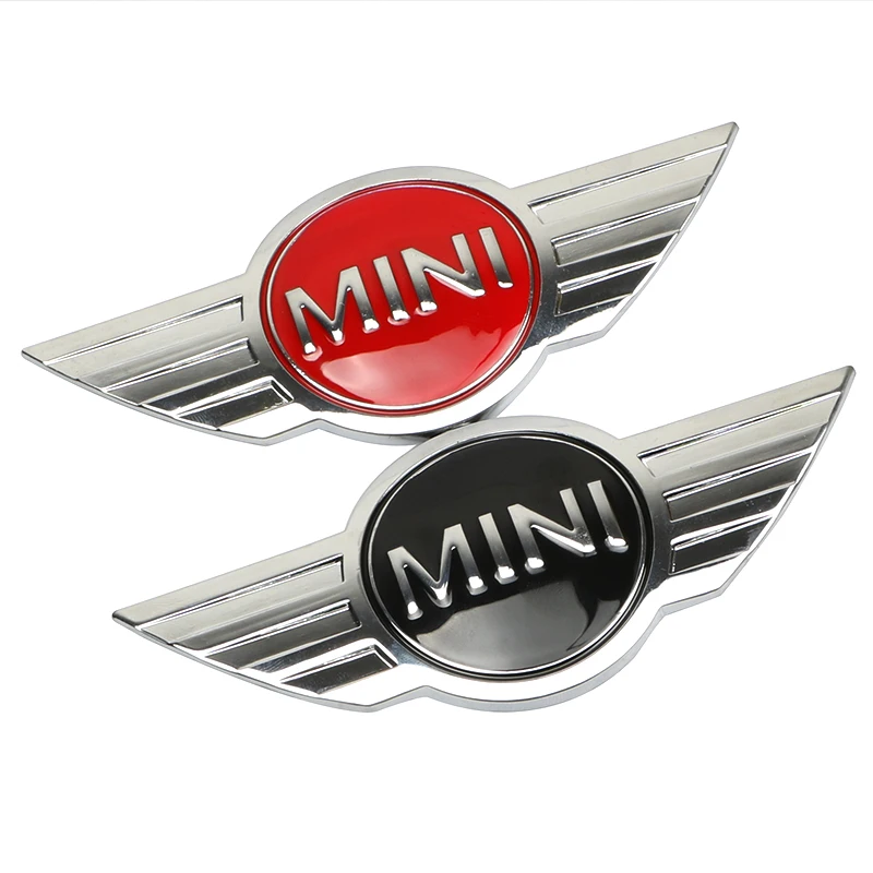 

metal 3d MINI Car Badge Emblem logo Stickers For Mini Cooper CABRIO WORKS S Front head cover Rear head box Badge Decals Stickers