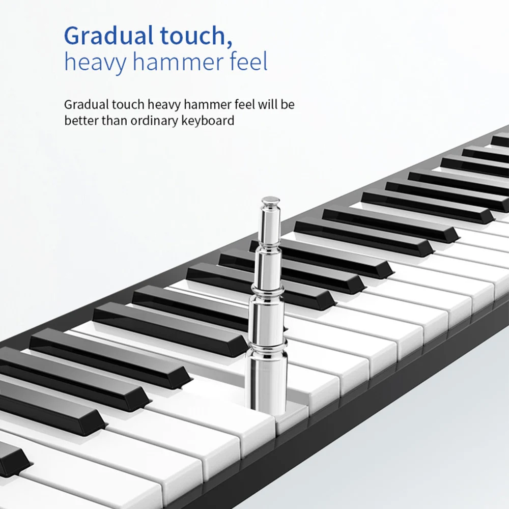 Bulaned Piano portátil de 88 teclas dobrável Piano Digital Multifuncional Piano  Teclado Eletrônico para Aluno de Piano Instrumento Musical : :  Brinquedos e Jogos