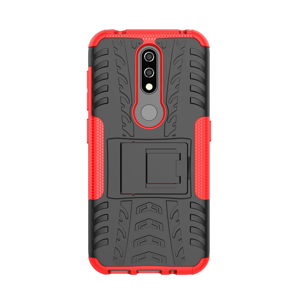 Для Nokia 4,2/3,2 чехол для телефона задний Чехол с двойным слоем ТПУ+ PC Гибридный чехол противоударный защитный чехол с подставкой