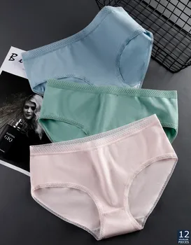 

12 Pcs/lot Wholesale Breathable Underpants Women Underwear Mid-Rise Lace Girls Ladies Panties Lingerie Sexy Briefs yzt 666