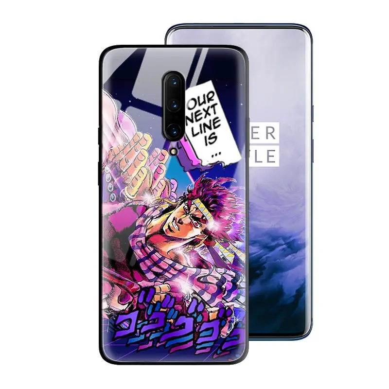 T07 JoJo невероятное приключение закаленное Стекло чехол для OnePlus 7 7Pro 7Pro5G 7T 7TPro силиконовый край чехол для телефона, аксессуар - Цвет: T07