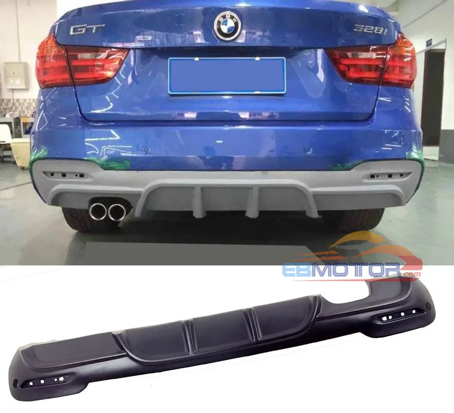 P style Rear Diffuser for BMW 3-Series F34 GT Hatchback Mtech Msport bumper 2013UP  B378F