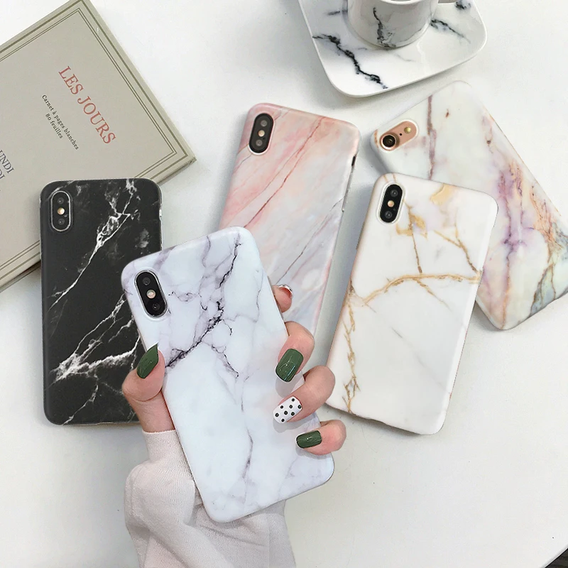 

VZD Marble Case on For iphone 11 pro 7 XS MAX Case Soft TPU Back Cover For iphone 6 6S 8 Plus iphone X XR Case Cover Phone Case