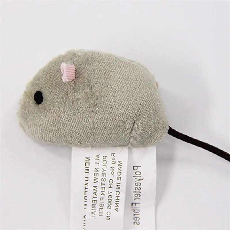 

DishyKooker 3Pcs Pet Cat Bite-resistant Toy Plush High Simulated Little Mouse Mouselet Hide and Seek Game Props
